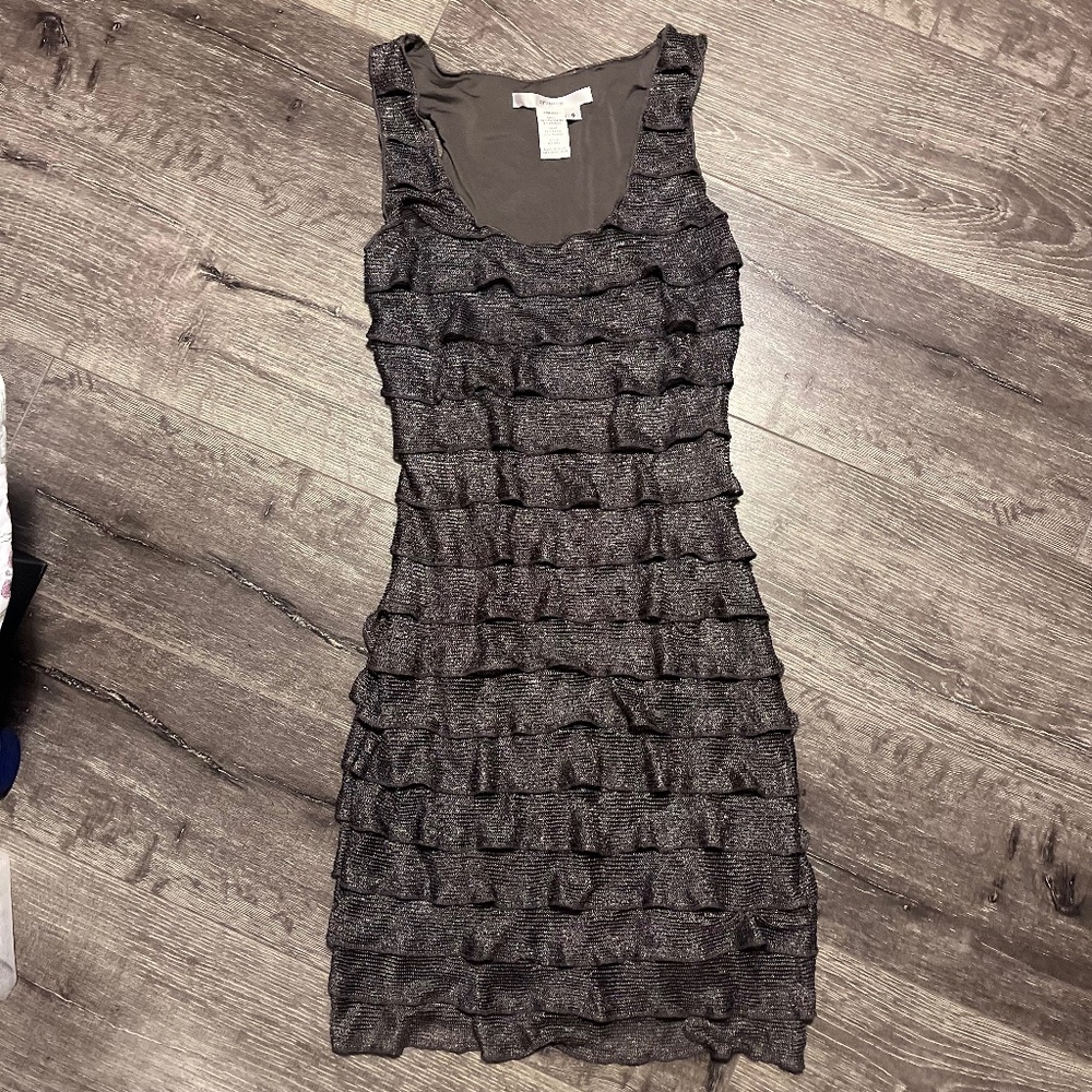 Brown Studio M ruffle mini dress